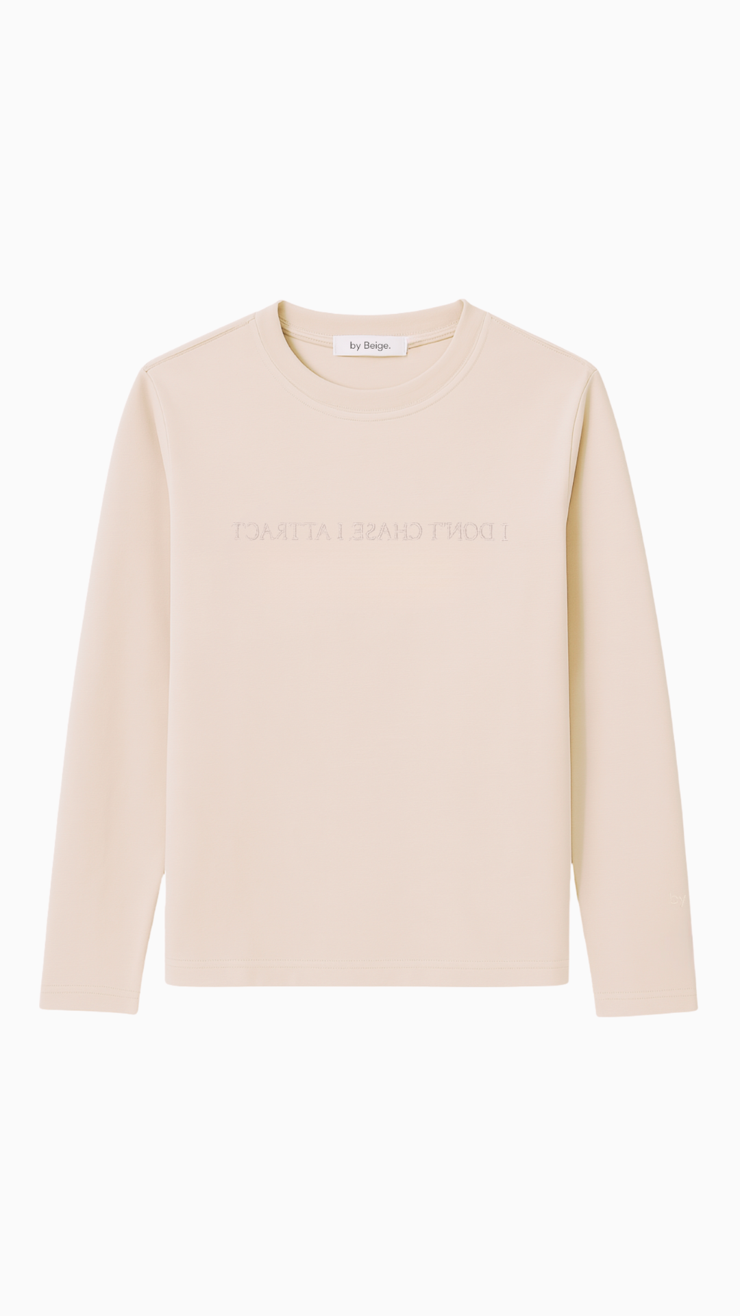 I Attract Long Sleeve Top- Beige (PRE-ORDER)