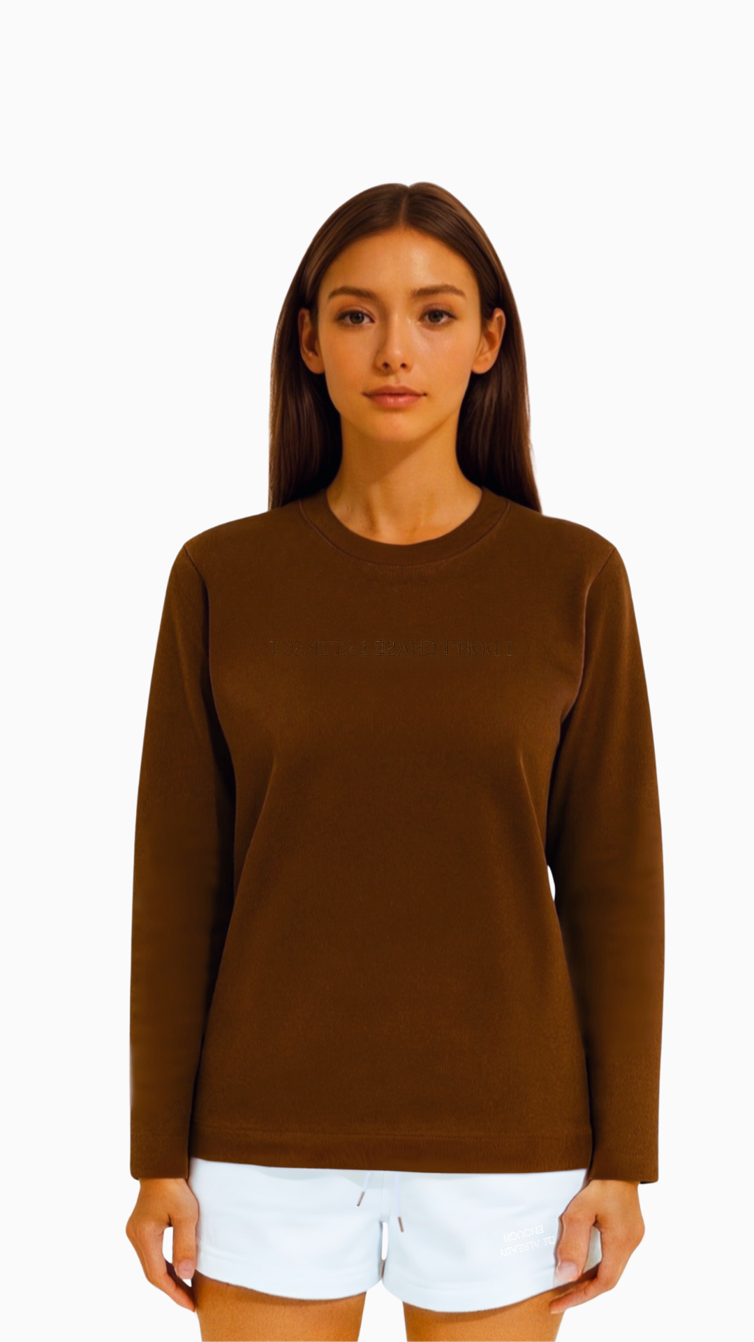 I Attract Long Sleeve Top- Mocha (PRE-ORDER)