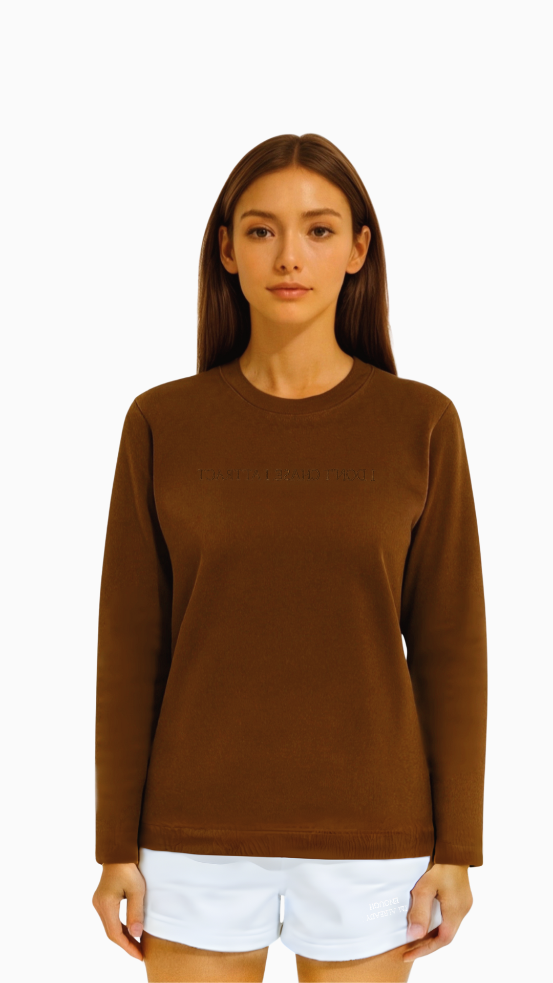 I Attract Long Sleeve Top- Mocha (PRE-ORDER)