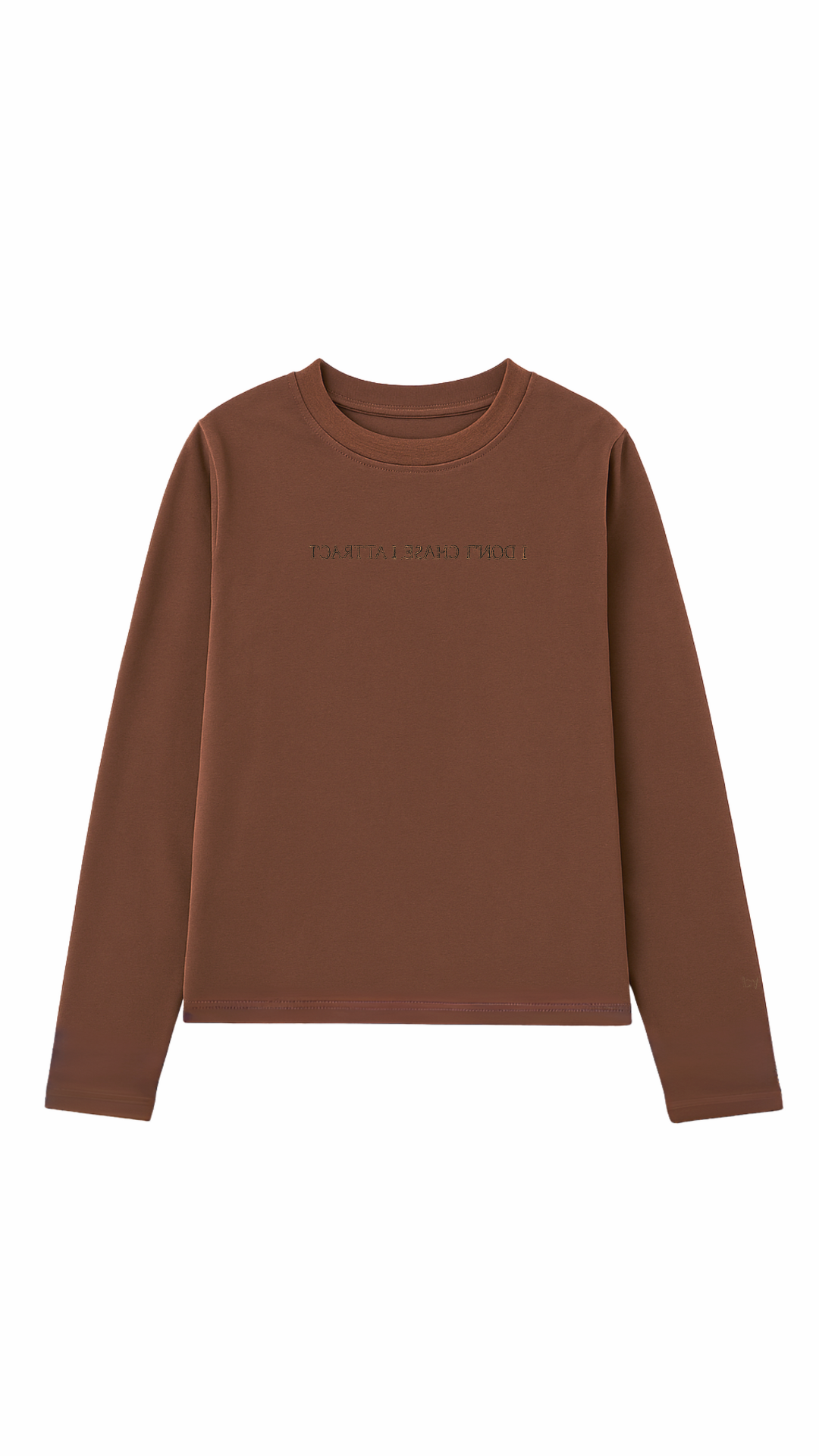 I Attract Long Sleeve Top- Mocha (PRE-ORDER)