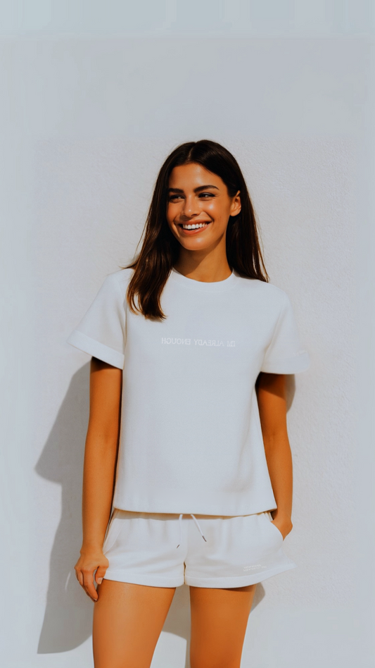 I'm Enough Top- Off White (PRE-ORDER)